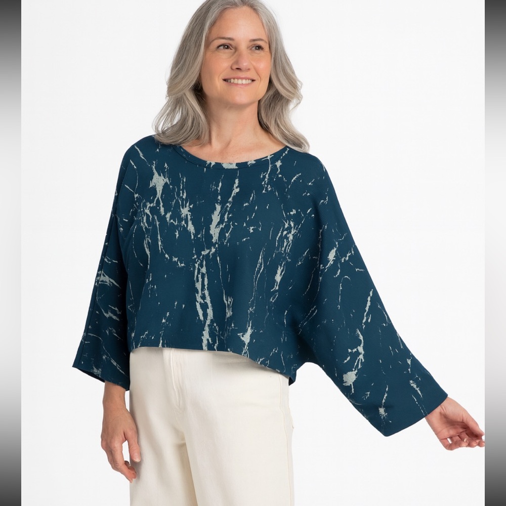 Wynne Layers Dolman Sleeve Abstract Top XL